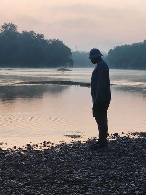 Me standing by the river reflecting on what has been shown to me.