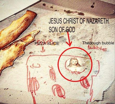 Pizza Christ appearing to me representation