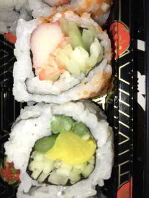 88 roll and vegetable roll no avo