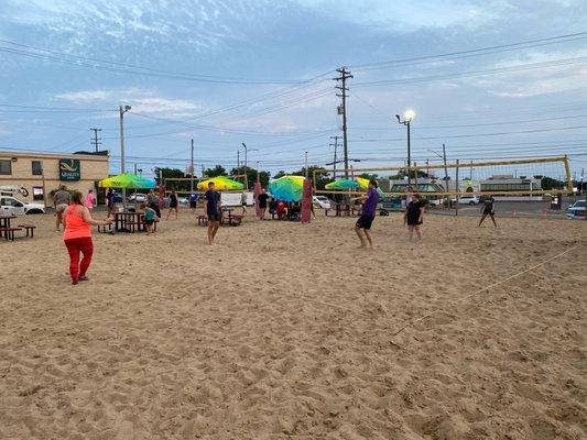 Best beach volleyball sand courts in Lansing area.  We also have lights for night play.