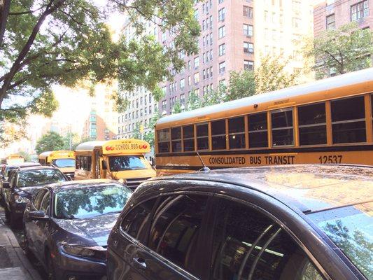 Today 06/27/17. I thought school was out. Park Avenue Pollution