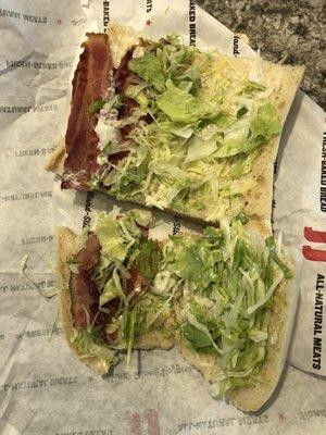 My bacon lettuce sandwich