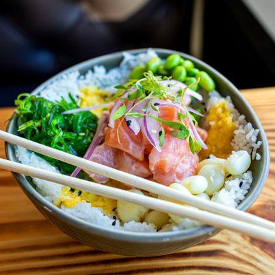 Poke Salmon with Ají Amarillo