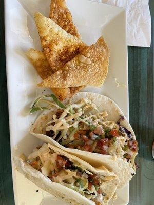 Blackened mahi tacos