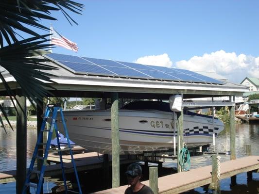 Solar Power for Boat Shed