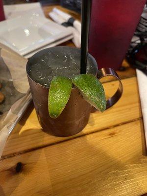 Moscow mule with lime was the absolute bomb!!!! Highly recommend!