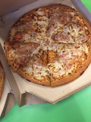 These are the disgusting cheese-less pizzas I received in my order today.