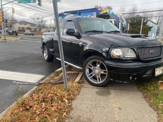 Not damaged on passenger side from accident but destroyed by an incompetent tow tr