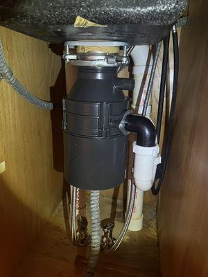 Reinstalled garbage disposal