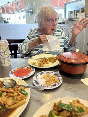 Took my 93-year-old grandma to lunch.