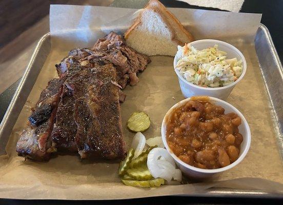 2 Meat Meal, Brisket, Pork Ribs