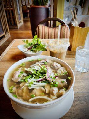 Beef Pho and Vietnamese Iced Coffee