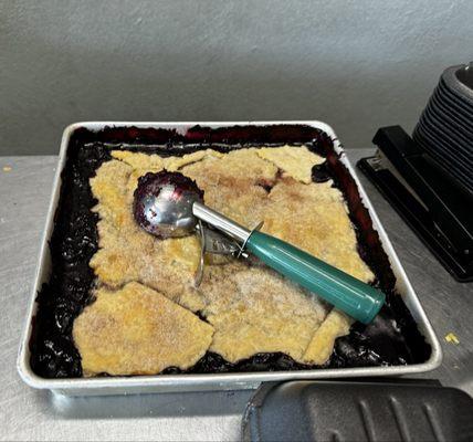 Perfectly tart and delicious berry cobbler