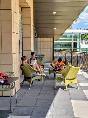 Enjoying the Reading Rotunda on the second floor at 227 S. Seventh St.