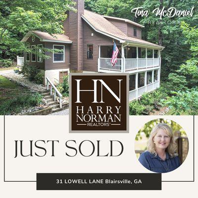 Sold!  We were happy to help our clients sell their investment property! #HappySellers #harrynormanrealtors #SOLD #northga #Cabins #LogCabin