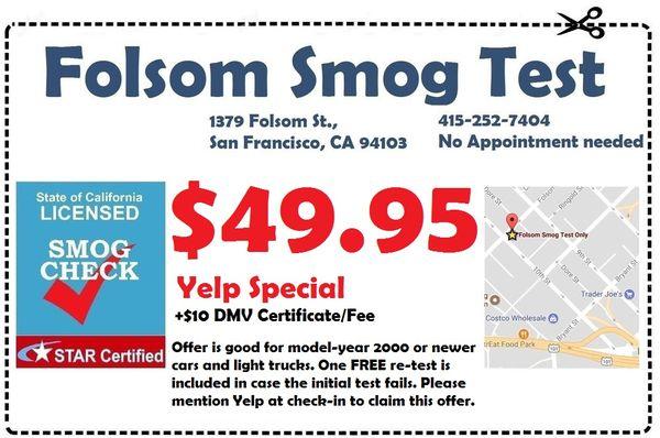 Folsom Smog Test Only