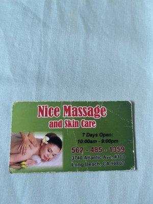 Nice Massage And Skin Care