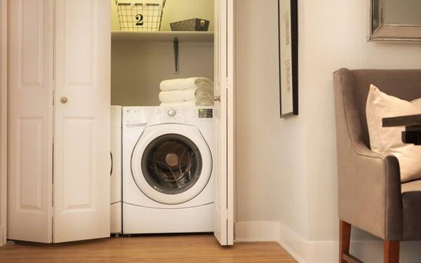 Full Size washer and dryers in every residence!