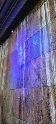 Beautiful waterfall feature wall in the patio