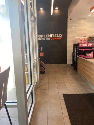 Greenfield runs on Dunkin'