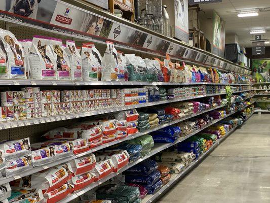 We have a HUGE pet department (we match competitor coupons!)