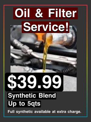 Oil & filter service