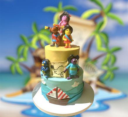 Backyardigans themed tiered cake