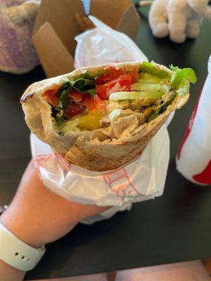 The Falafel - a packed vegetarian pita!