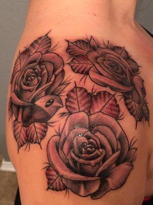 Shoulder Rose Tattoo