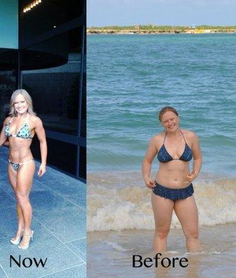 Bodybuilding competition transformation.