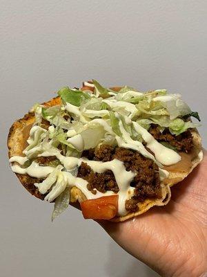 $3.99 Tostada, Chorizo. Yum!