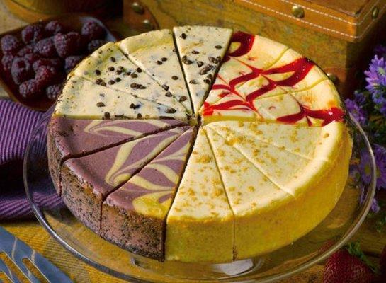 Choose from a variety of flavors of cheesecake!