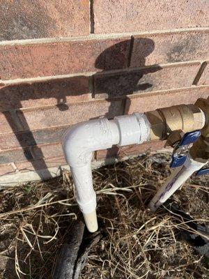 Return for sprinkler system