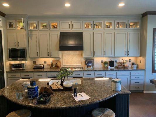 Kitchen cabinet refacing and modification