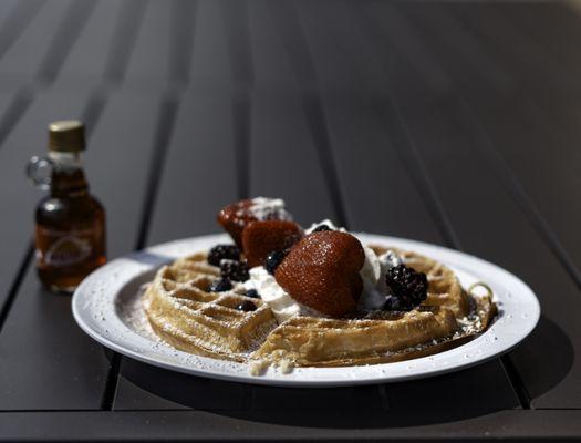 Waffles and mixed Berries