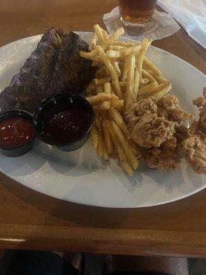 Chicken tenders and ribs