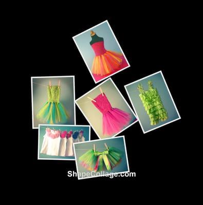 A sample of some tutus and dresses that we carry.