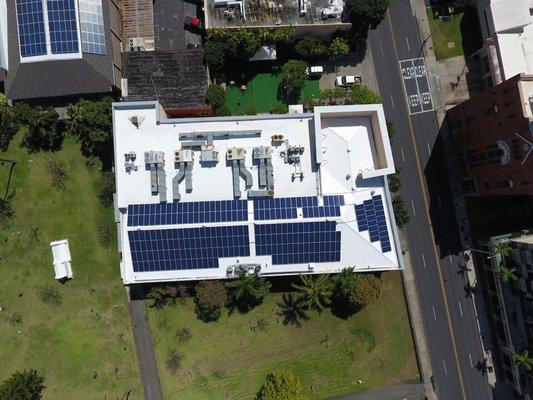 Commercial Photovoltaic "PV" Installation. Word of Life Christian Center, Honolulu