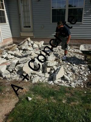 Patio tear out