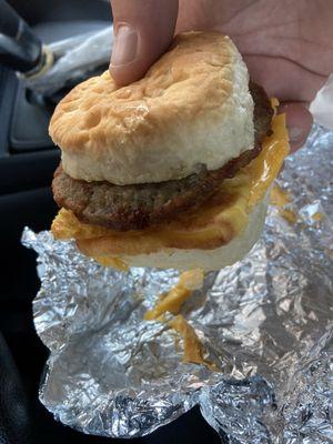 Sausage Egg and Cheese Biscuit