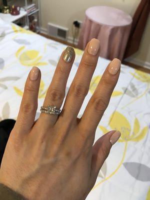 My regular but-looks-like-gel manicure. Love it!