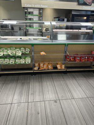 Chip rack and sandwich station.