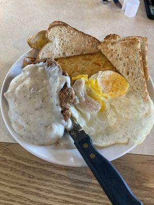 Chicken Fried Steak and Eggs