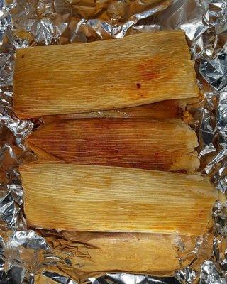 Red Chili Pork Tamales! Delicious!