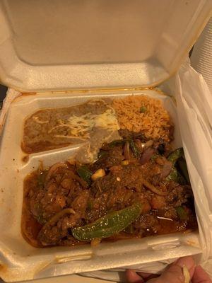 Take out - Bistec a La Mexicana