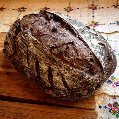 Dark Chocolate Walnut Rye Bread