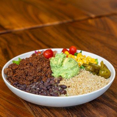 Our bowls just hit different. Choose from our 6 unique offerings and add your choice of (plant-based) protein.