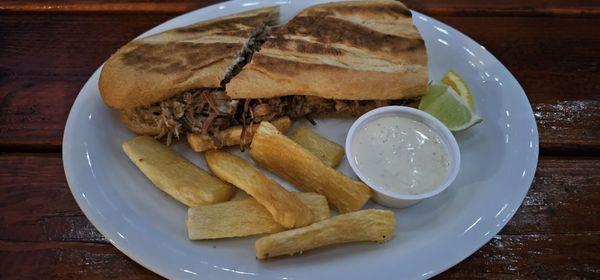 Pan Con Lechon $12.75 Literally came with only 5 fries :l