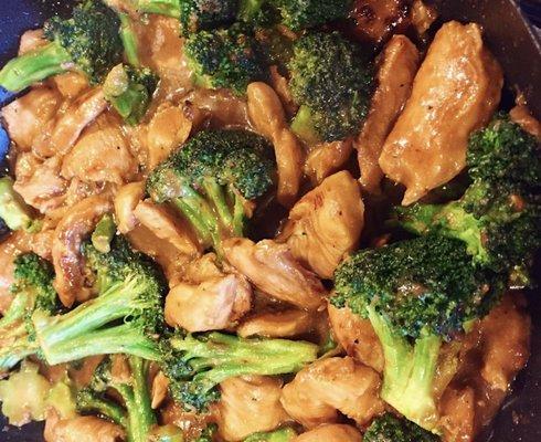 Chicken & Broccoli -- making my mouth water!