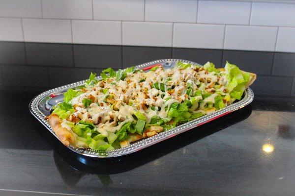 Chicken ceaser salad slice